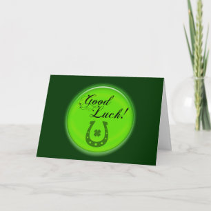 Good Luck Horse Shoe Card