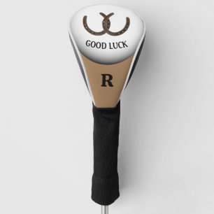 Good Luck Horseshoes Monogram Initial Golf Head Cover