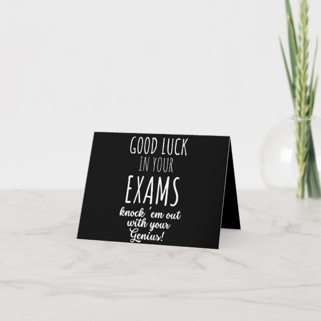 good Luck in your exams Note Card (Front)