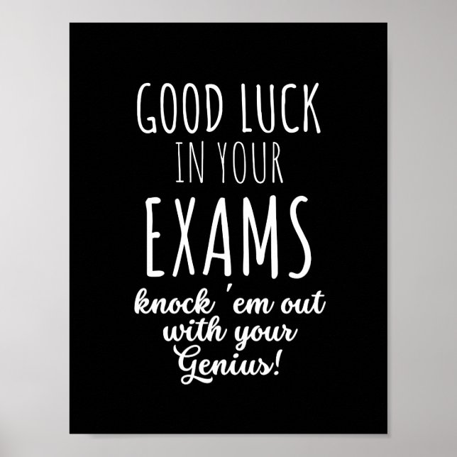good Luck in your exams Poster (Front)
