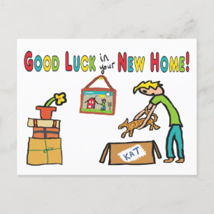 Good Luck In Your New Home Postcard