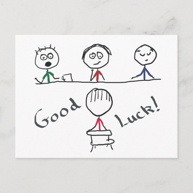 Good Luck Interview Postcard (Front)