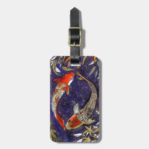 good luck koi luggage tag