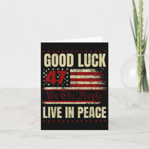 Good Luck Live In Peace Funny Donald Trump Quote U Card