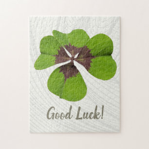 Good Luck Lucky Charm Four-leaf clover Gift Jigsaw Puzzle