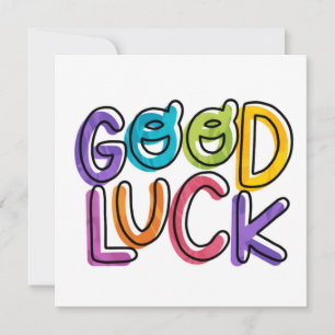 Good Luck Lucky Rainbow Colour Wish Holiday Card