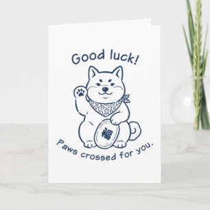Good Luck Maneki Neko Shiba Inu Card