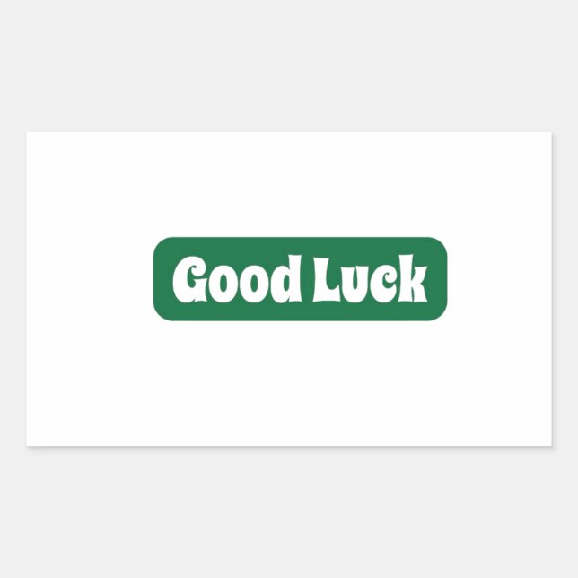 Good Luck Motivational  Rectangular Sticker (Front)