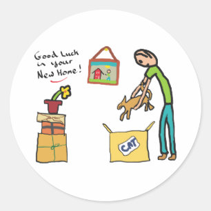 Good Luck New Home Classic Round Sticker