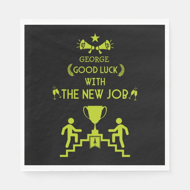 Good Luck New Job Napkin (Front)