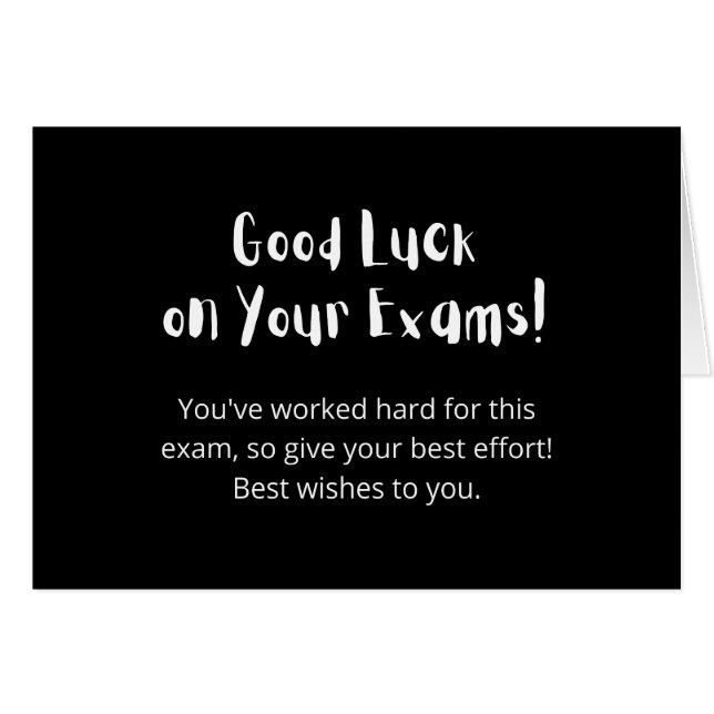 Good Luck on Your Exams! (Front Horizontal)