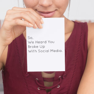 Good Luck on Your Social Media Break Card