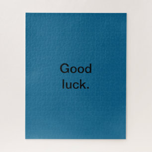 Good Luck or Your Words Puzzle Blue Black