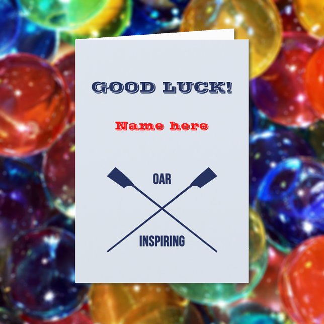 Good Luck personalised rowing Card (Creator Uploaded)