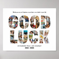 Good Luck Photo Collage Coworker Farewell Retired