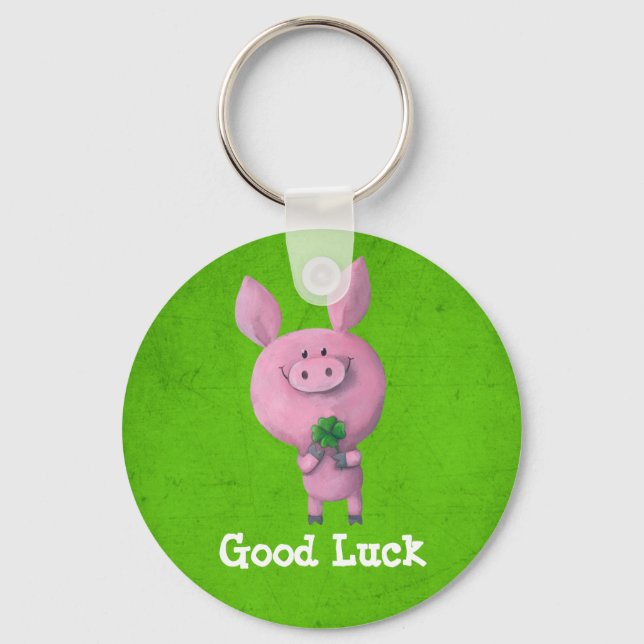 Good Luck Pig Key Ring (Front)