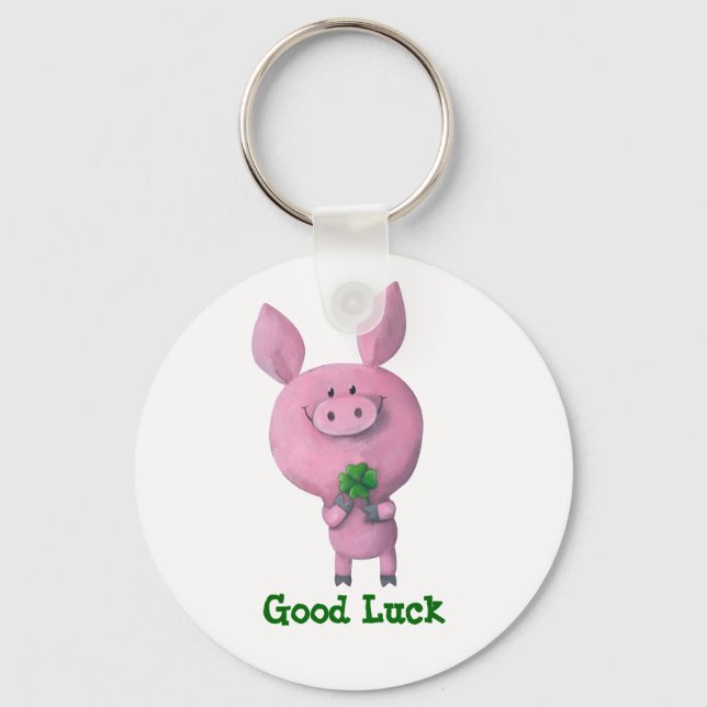 Good Luck Pig Key Ring (Front)