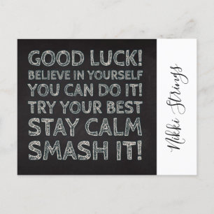 Good Luck Quote For School Custom Postcard