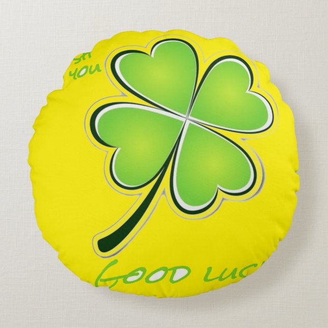 good luck round cushion (Front)