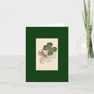 Good Luck Shamrock Card