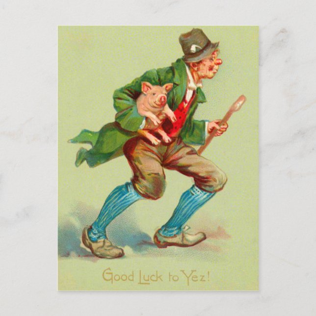 Good Luck St. Patrick's Day Postcards (Front)