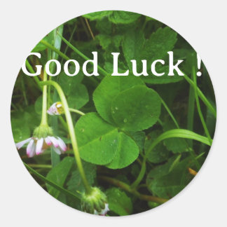 Good Luck Sticker! Classic Round Sticker