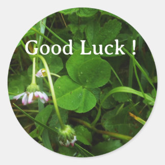 Good Luck Sticker! Classic Round Sticker