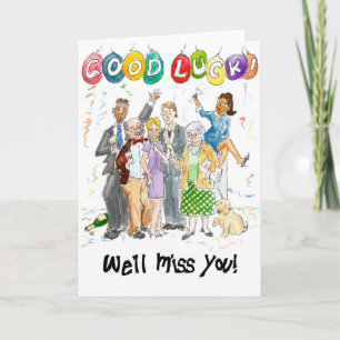 'Good Luck, We'll Miss You!' Card