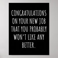 Good luck with the new job