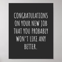 Good luck with the new job