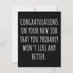 Good luck with the new job save the date