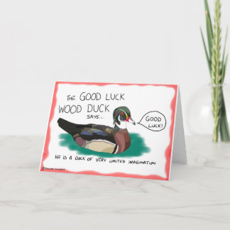 Good Luck Wood Duck card