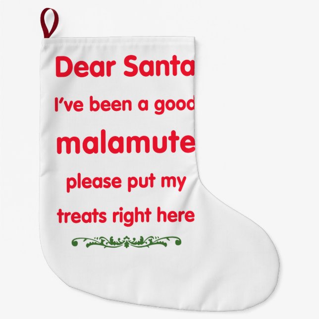 good malamute stocking (Front)