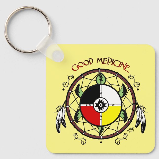 Good Medicine Turtle Key Ring (Front)