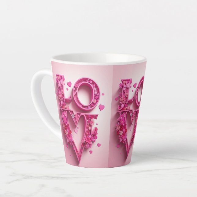 Good Mood in Love Mood Latte Mug (Left Angle)