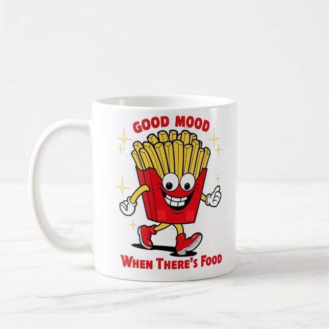 Good Mood When There's Food Coffee Mug (Left)