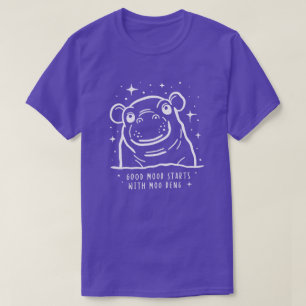 Good Mood with Moo Deng Cute Hippo T-Shirt