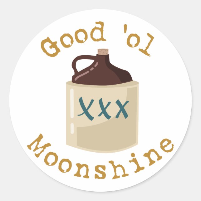 Good Moonshine Classic Round Sticker (Front)