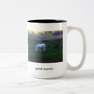 good mornin Two-Tone coffee mug