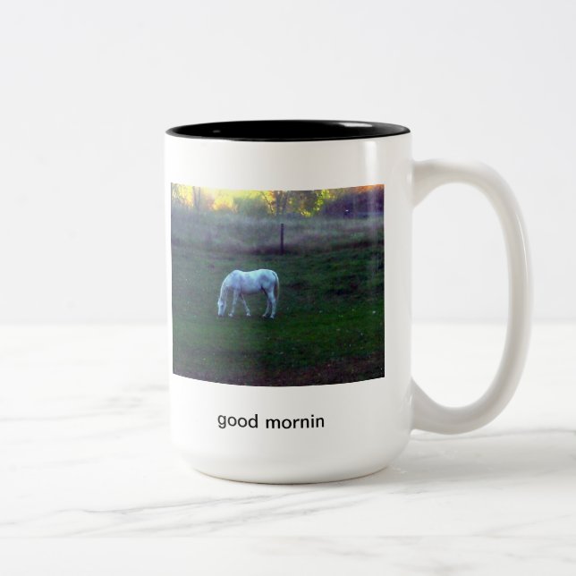 good mornin Two-Tone coffee mug (Right)
