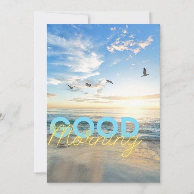 Good Morning Blue Sky Invitation (Front)