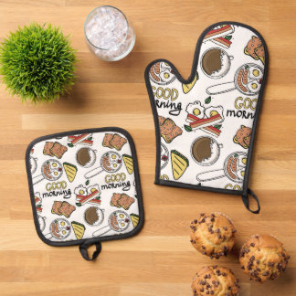Good Morning Breakfast     Oven Mitt & Pot Holder Set