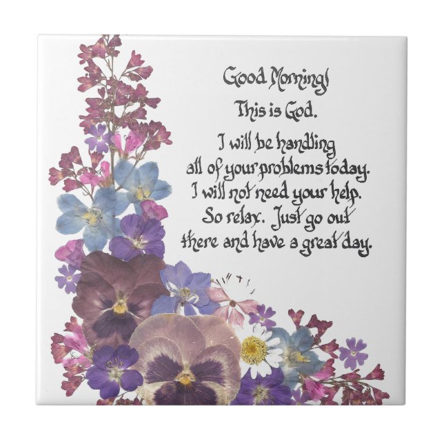 Good Morning! Ceramic Tile (Front)