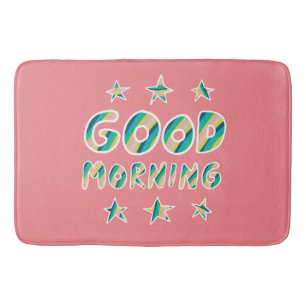 GOOD MORNING Colourful Cool & Fun Stripes Bath Mat