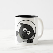 "Good morning" cup with sheep
