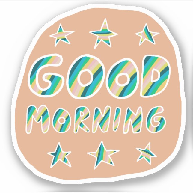 GOOD MORNING Cute Colourful & Fun Handlettering (Front)