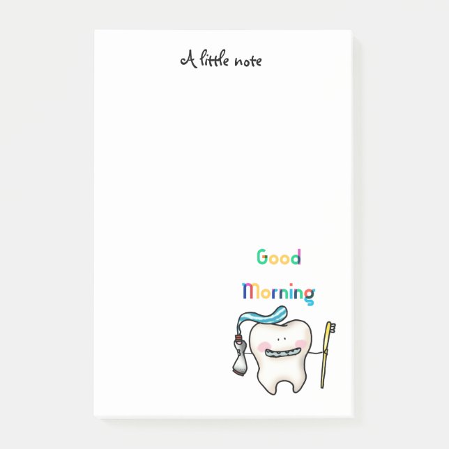 good morning ( cute tooth ) post-it notes (Front)