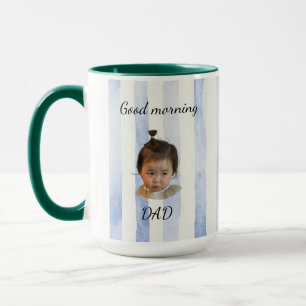 Good Morning Dad Custom Photo Mug New Dad Gift
