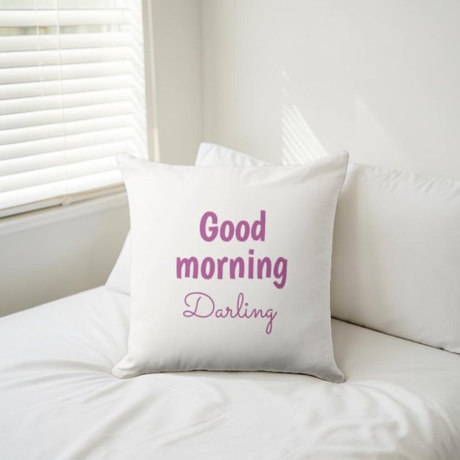 Good Morning Darling Personalised Accent Pillow (Creator Uploaded)
