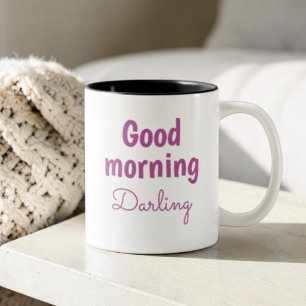 Good Morning Darling Personalised Romantic Coffee  Mug